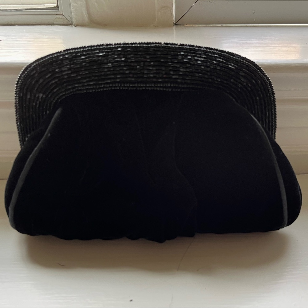 Classic Black Velvet Evening Bag